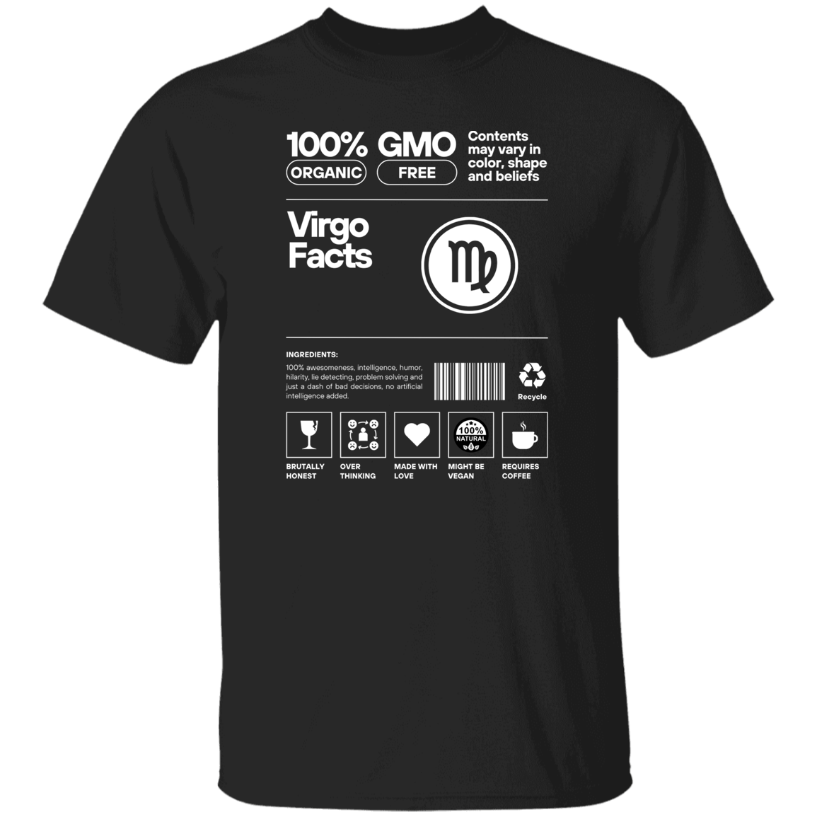 Virgo Nutrition Facts Unisex T-Shirt