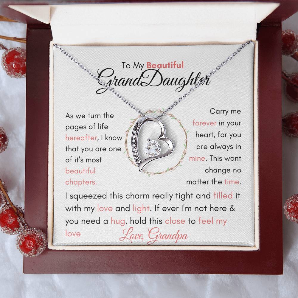 To My Granddaughter, Granddaughter birthday, My Daughter Necklace