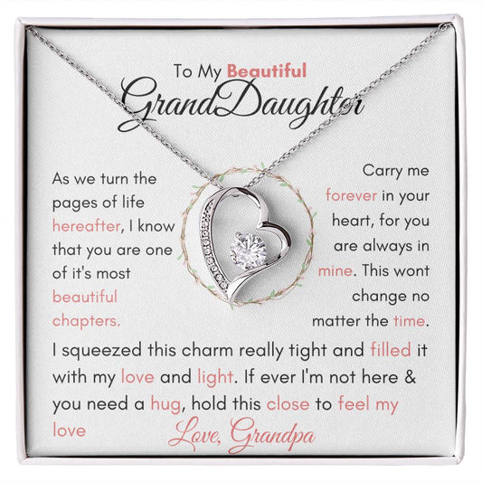 To My Granddaughter, Granddaughter birthday, My Daughter Necklace