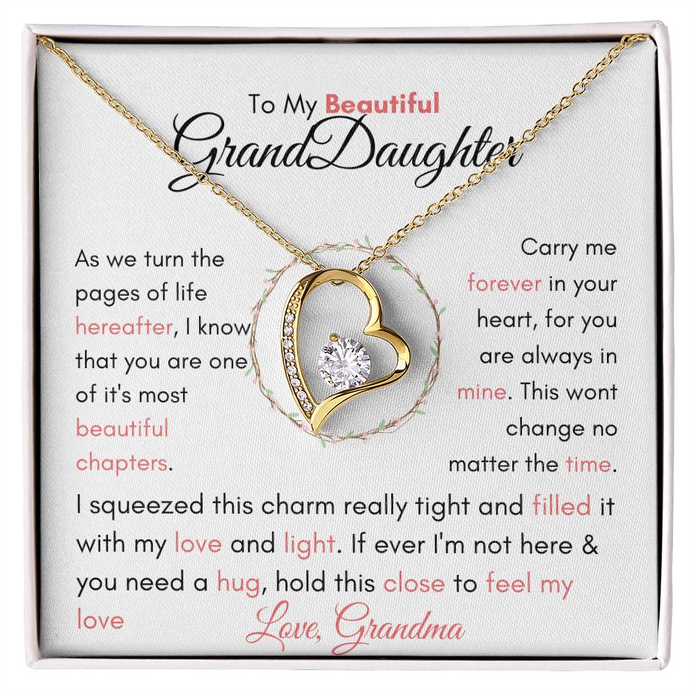 To My Granddaughter, Granddaughter birthday, My Daughter Necklace