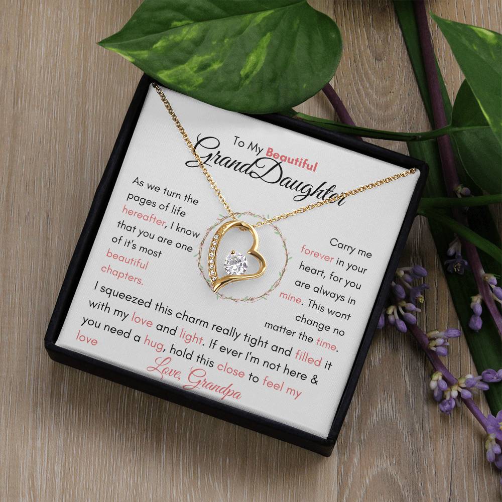 To My Granddaughter, Granddaughter birthday, My Daughter Necklace